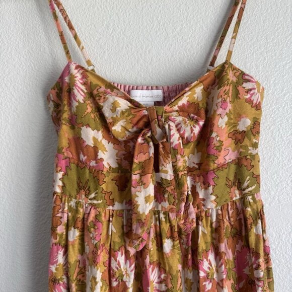 House of Harlow Tiered Maxi Dress Backless Ribbon Ruffle Bohemian - Picture 3 of 13